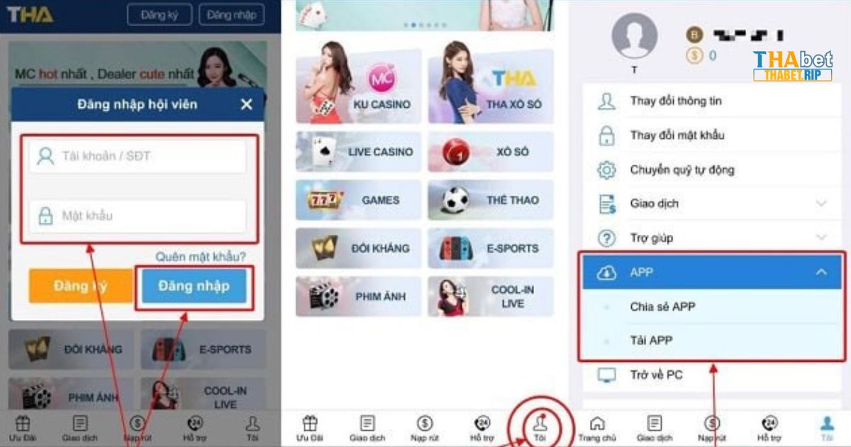 Hướng dẫn tải app Thabet cho IOS