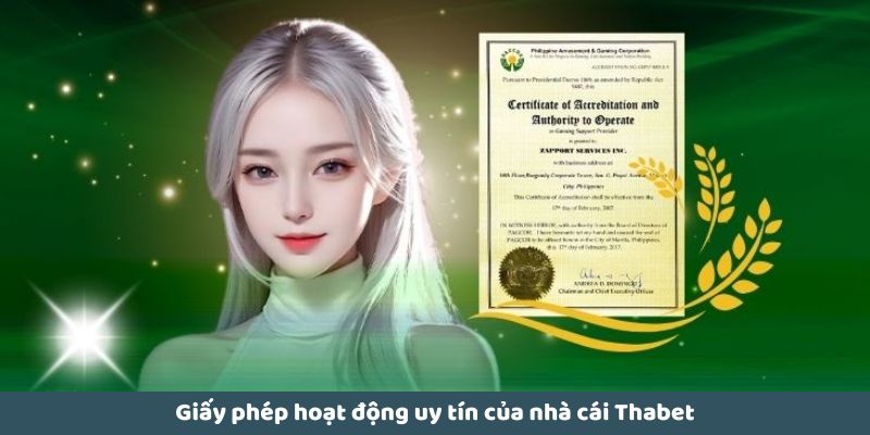 Giấy phép hoạt động uy tín của nhà cái Thabet